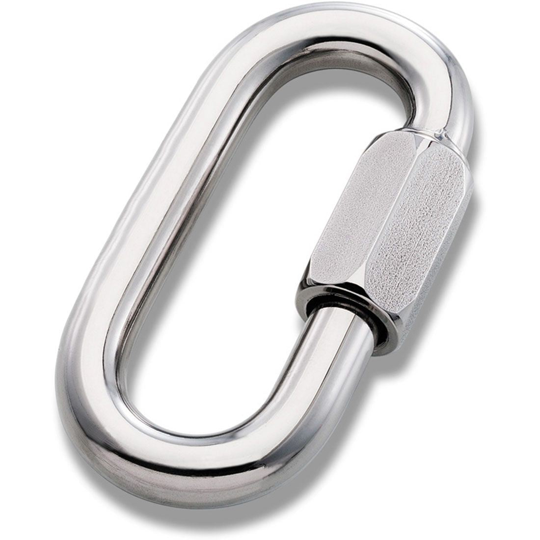 10 Pc. Zinc Plated Straight Oval Spring Snap Hook Carabiner 3/16