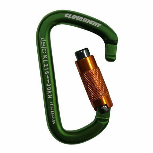Spyder Manufacturing 85208 Climb Right Big D Triple Lock Carabiner Green