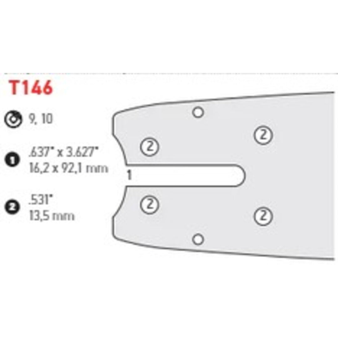 Oregon 381EMCT146 EnduraMax 38" Harvester Bar, 3/4" Pitch, .122" Gauge