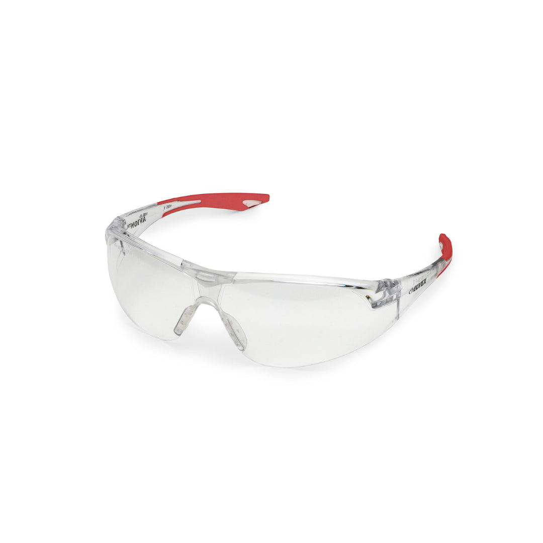 Delta Plus SG-18C Avion Red Safety Glasses w/ Clear Lens