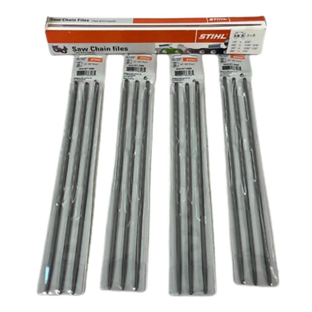 Stihl 7010 871 0401 Files, Box Of 4 / 3 Packs, 5/32" for 1/4" & 3/8" P Chain