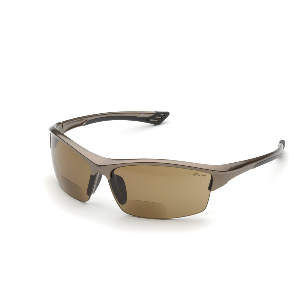 Delta Plus RX-350BR-1.0 Sonoma Bronze Bifocal Safety Glasses w/ Brown Anti-Fog Lens