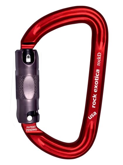 Rock Exotica C2A RockD Auto-Lock Carabiner, Red