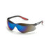 Delta Plus SG-14M Xenon Blue Safety Glasses w/ Blue Flash Mirror Lens