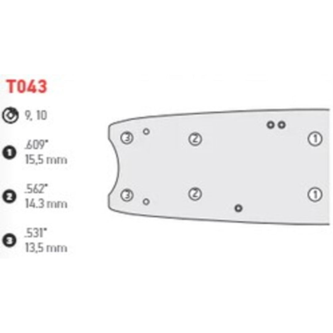 Oregon 431EMCT043 EnduraMax 43" Harvester Bar, 3/4" Pitch, .122" Gauge