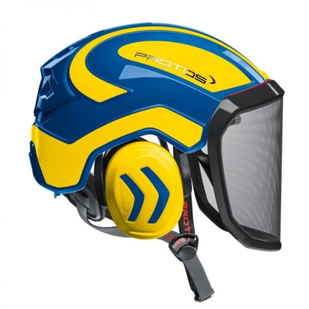 Pfanner PROTOS-BY Protos Helmet, Blue/Yellow