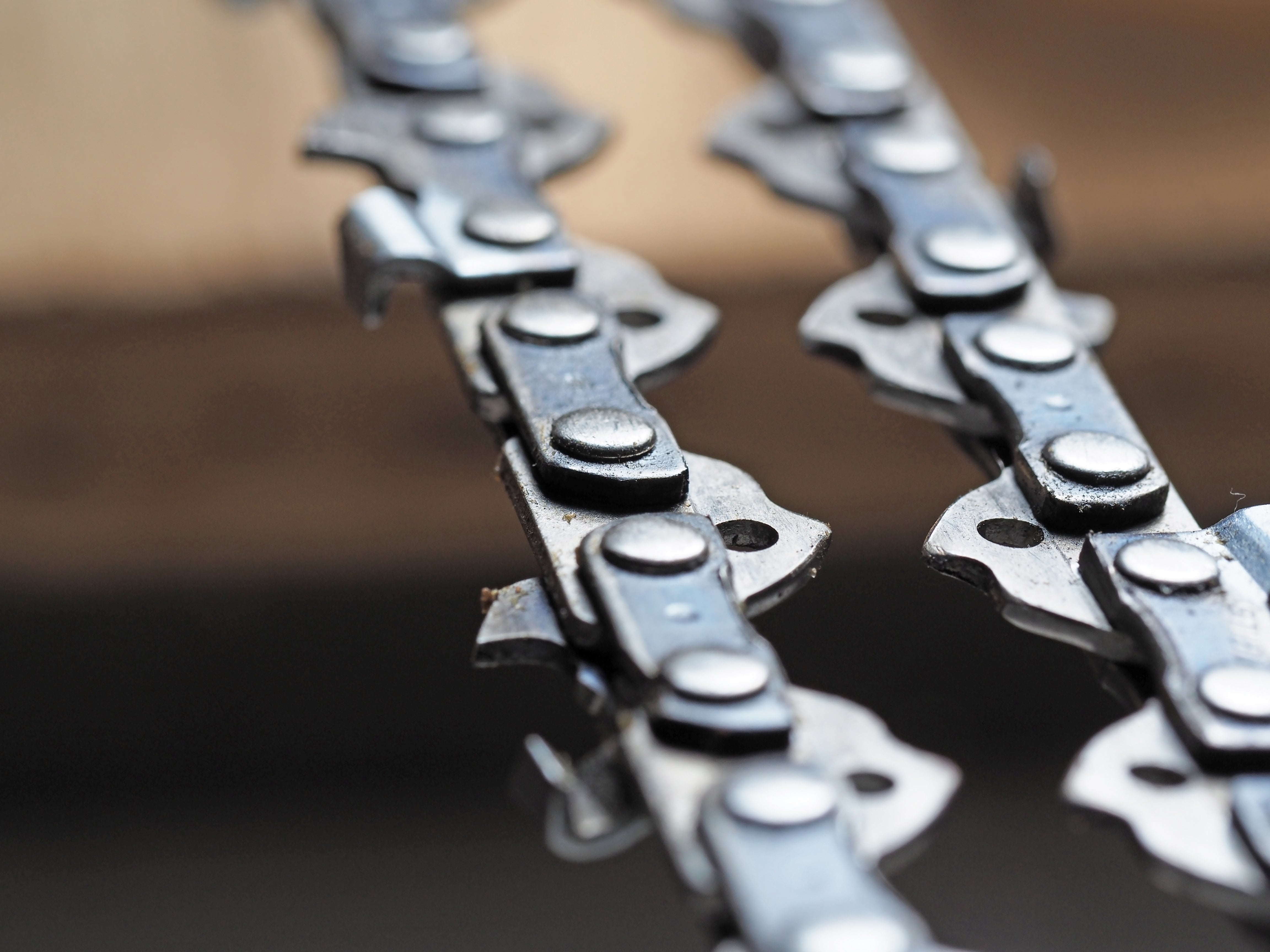 Close Up of Saw Chain