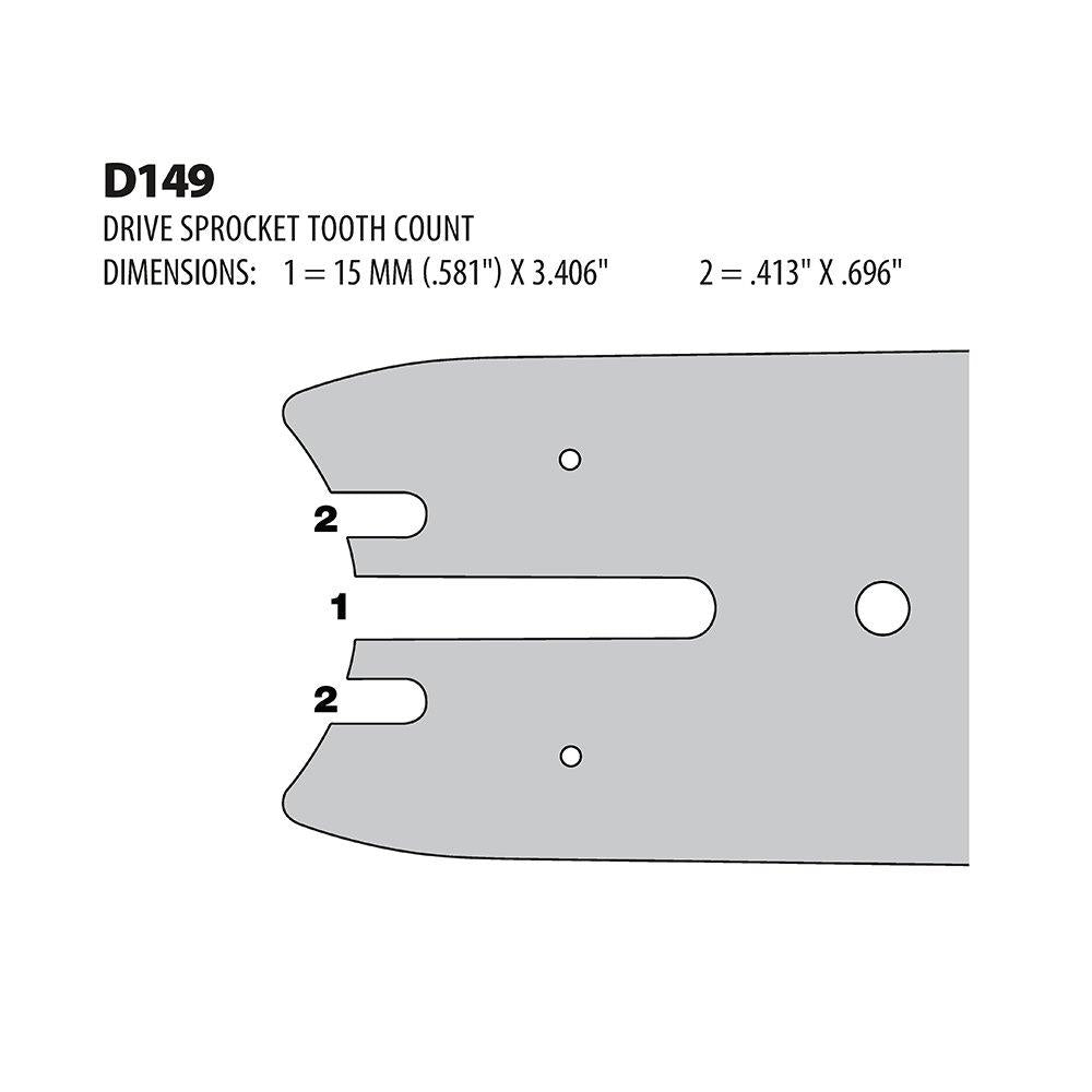 Oregon 752RHFD149 Harvester 75cm Guide Bar, .404" Pitch, .080" Gauge