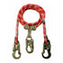 Pelican Rope LYKM-162P-12SH 2-in-1 Prusik Positioning Lanyard, 1/2" X 12'
