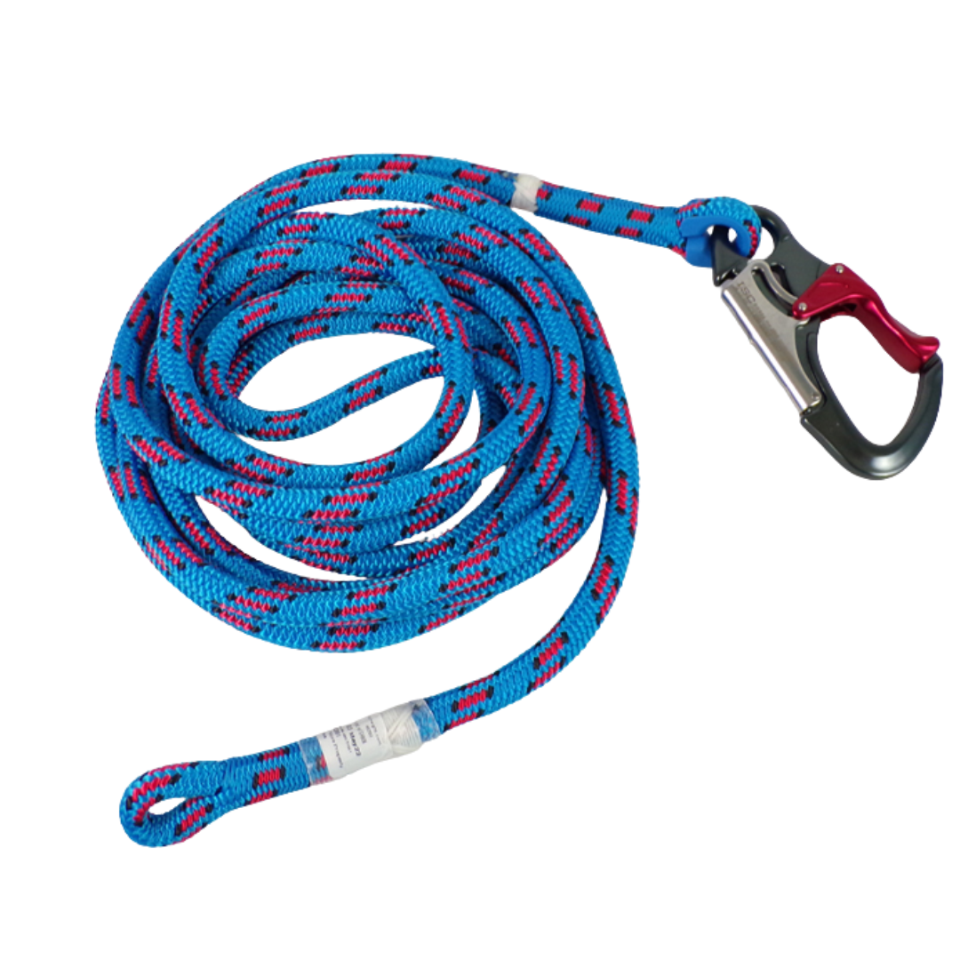 Yale Cordage 4312103S6 Blue Moon Positioning Lanyard w/ SH906, 10'