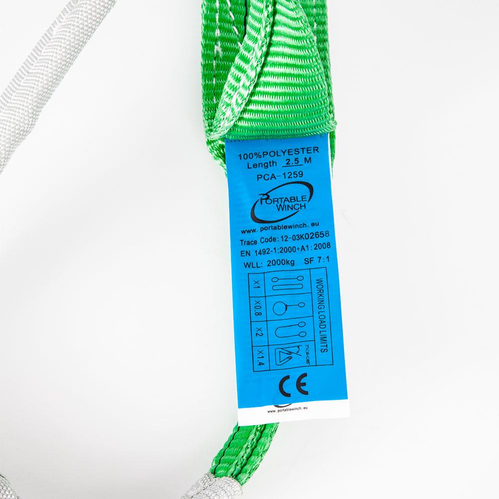Portable Winch PCA-1259 Polyester Sling, 2-1/2" x 8''