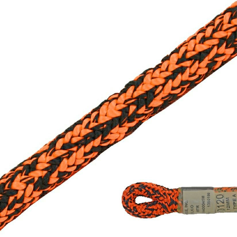 Yale Cordage IMO150S Imori Orange w/ Spliced Tight Eye Rope, 12mm X 150'