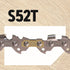 Oregon S52 AdvanceCut Saw Chain, 3/8" LP Pitch, .050" Gauge, 52 Drive Links, 2pk