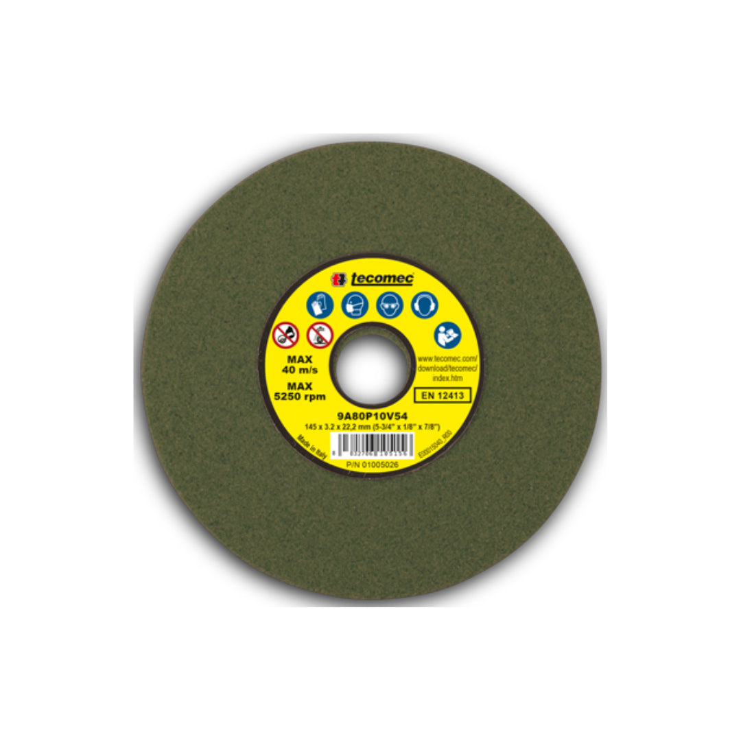 Tecomec 01005026 Green Grinding Wheel, 5-3/4" x 1/8"