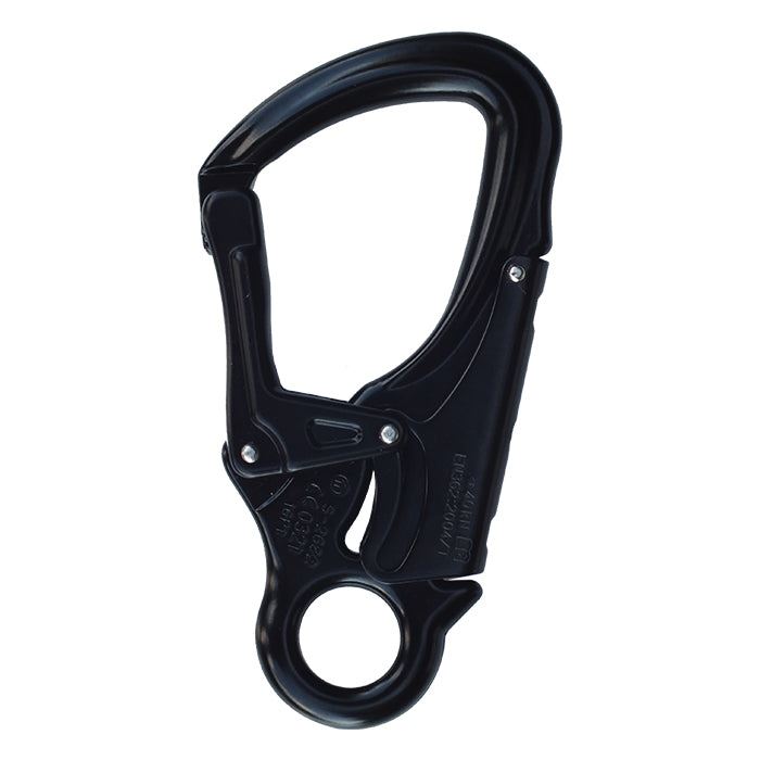 US Rigging Supply USR143-ABK Triple Lock Aluminum Snap Hook, Black