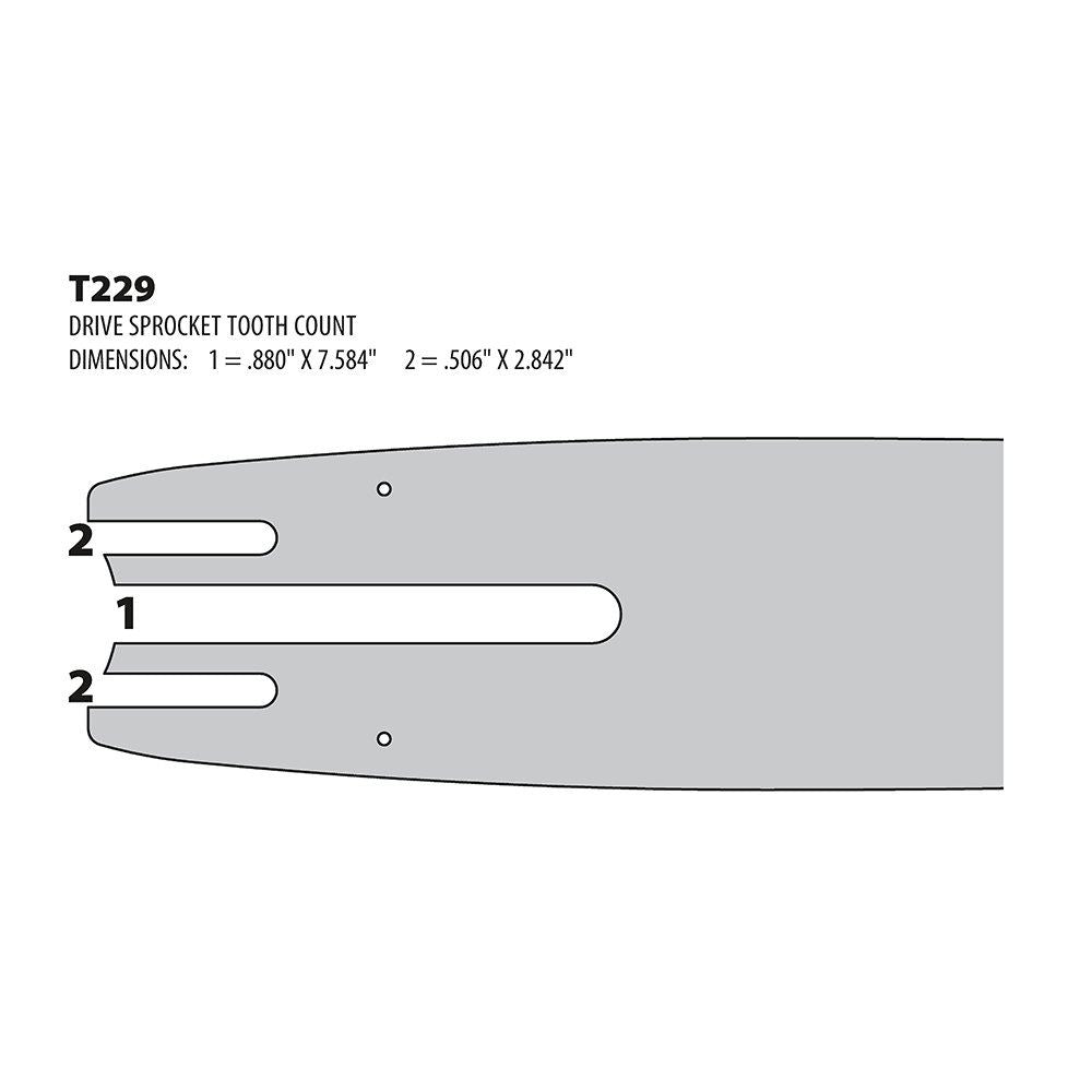 Oregon 331SLCT229 Harvester 33" Guide Bar, 3/4" Pitch, .122" Gauge