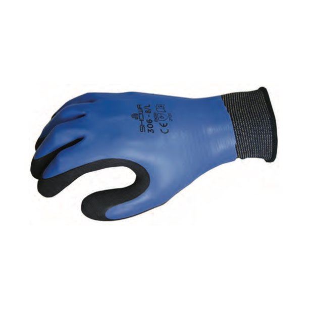 SHOWA B13306M-07 Glove Rubber Coated, Medium
