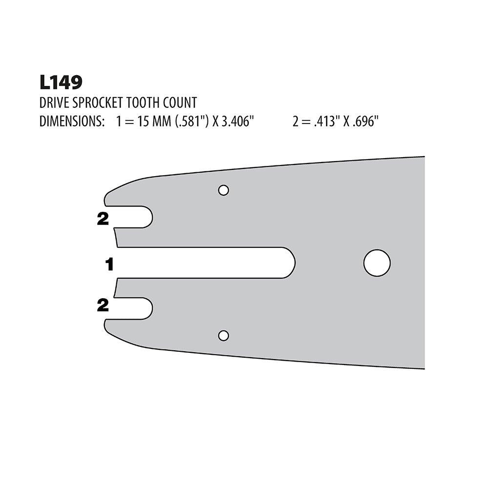 Oregon 822HLFL149 Harvester 82cm Guide Bar, .404" Pitch, .080" Gauge